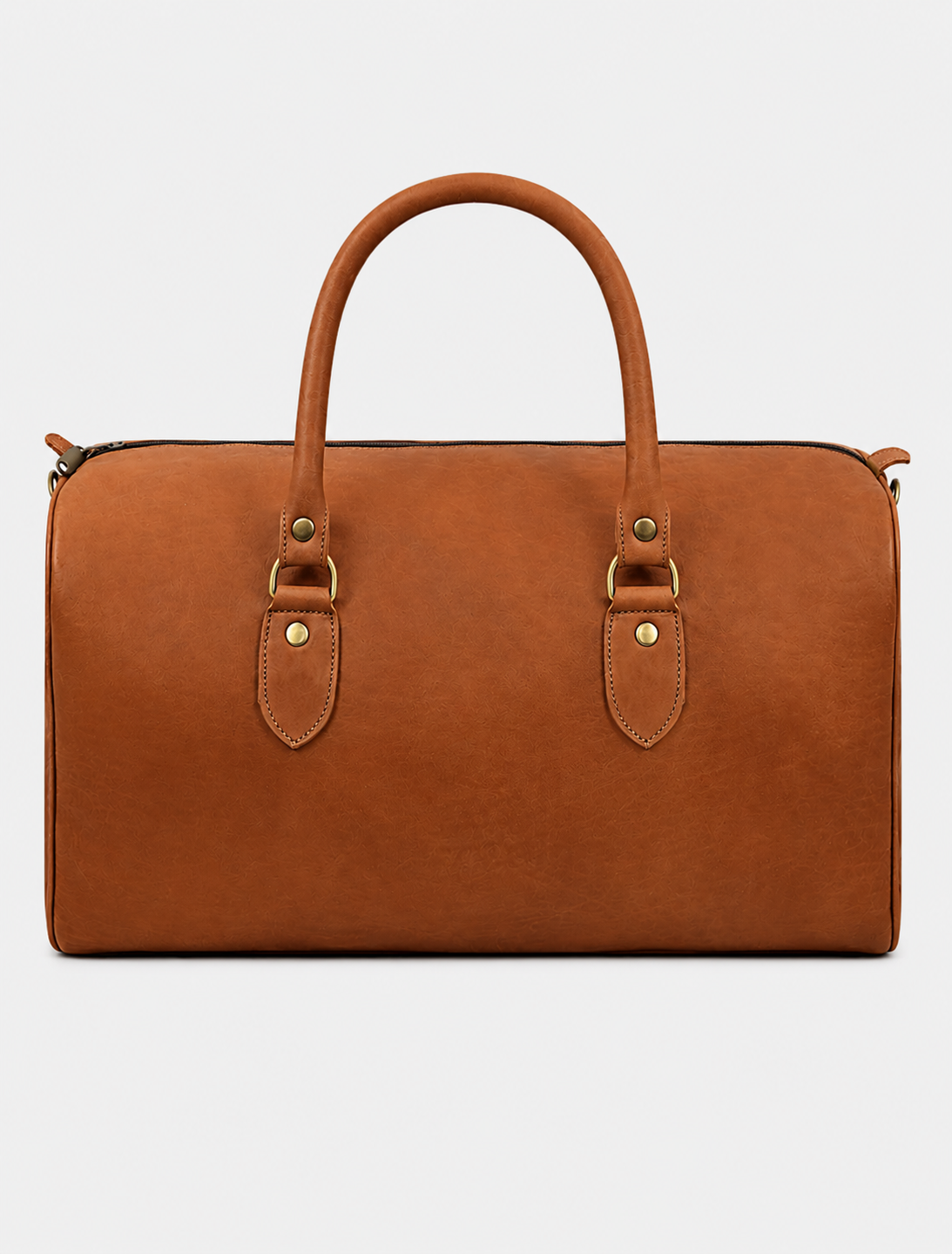 Heritage Cognac Leather Duffel Bag | Premium Oversized Weekender Travel Bag
